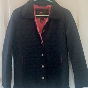 Coach quilted logo jacket